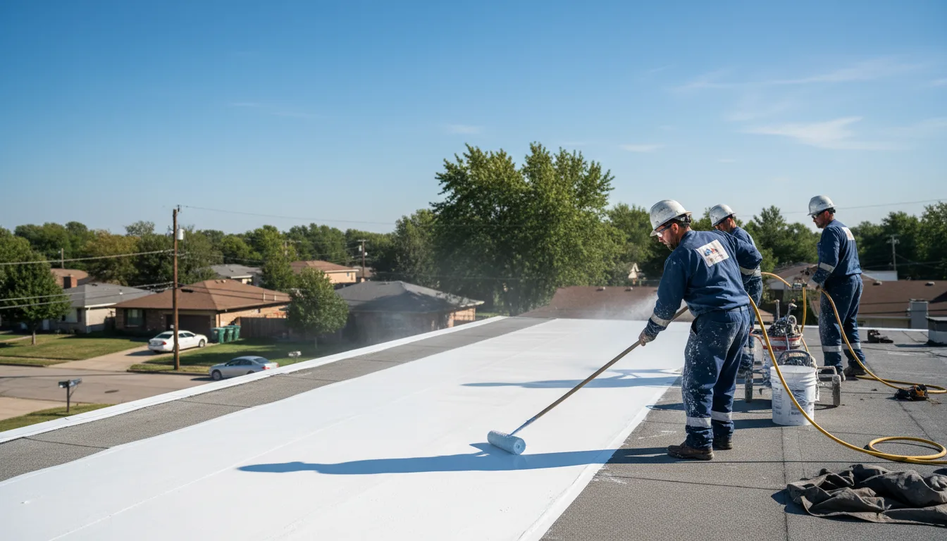 Commercial roof coating in Checotah, OK near me